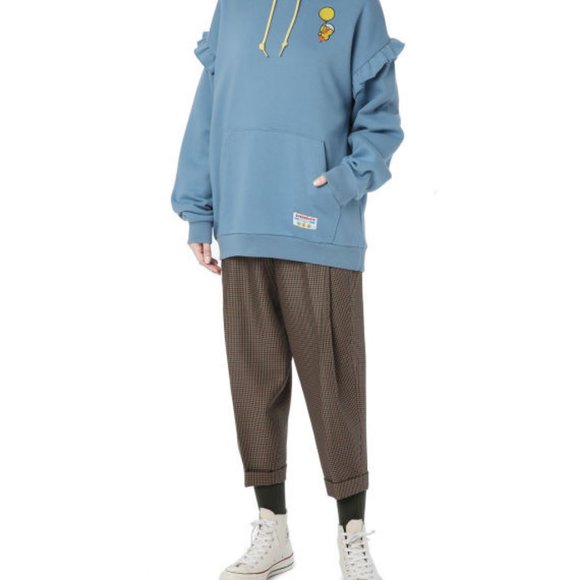 CHOCOOLATE: LINE FRIENDS embroidered ruffled hoodie SZ S - Picture 5 of 14